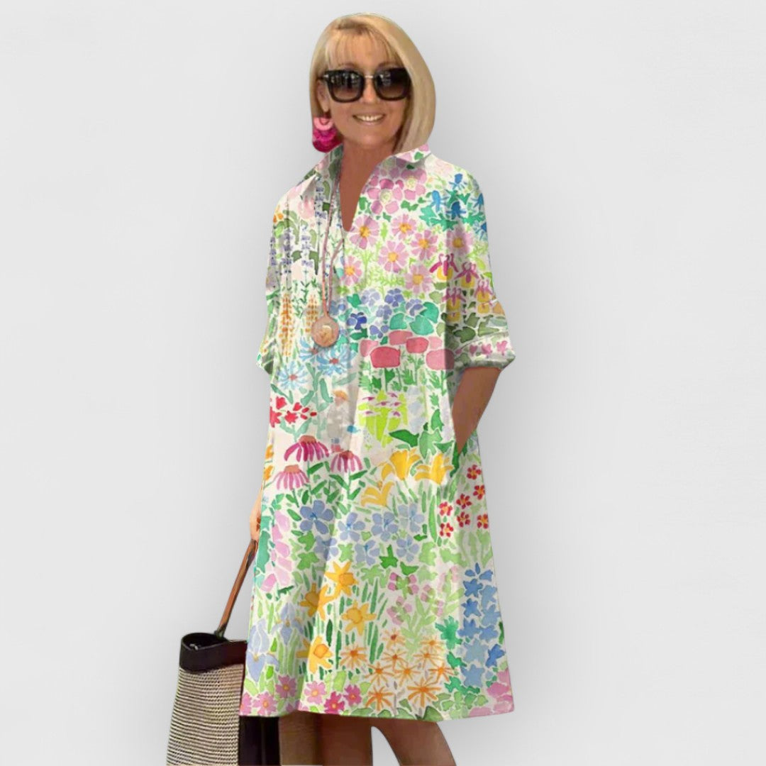 Nancy - Elegant Floral Dress