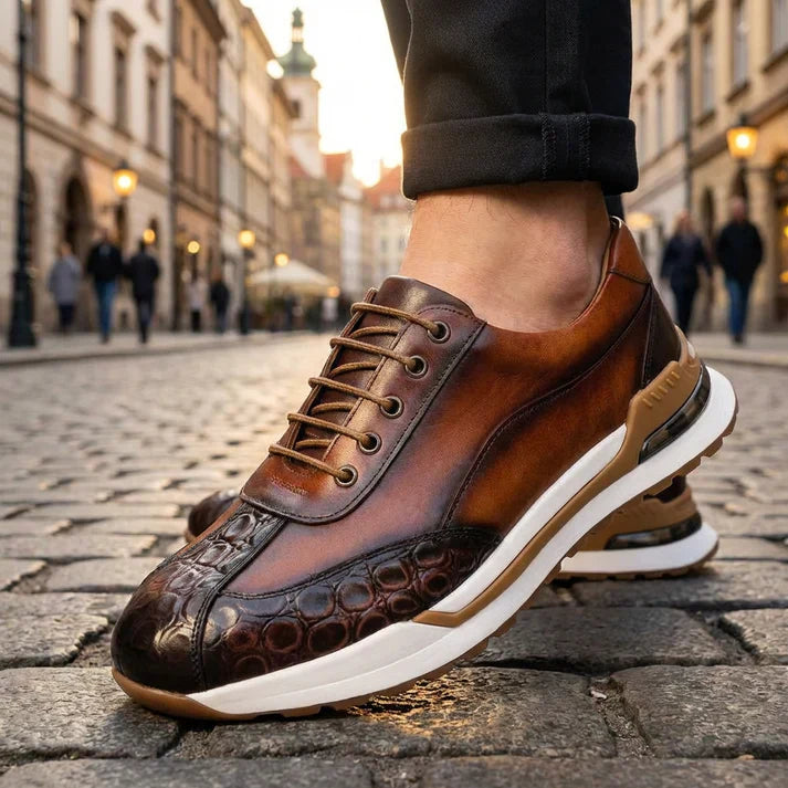 Hollander - Sleek Embossed Leather Shoes