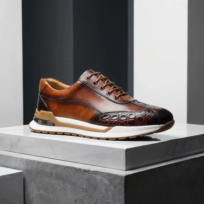 Hollander - Sleek Embossed Leather Shoes
