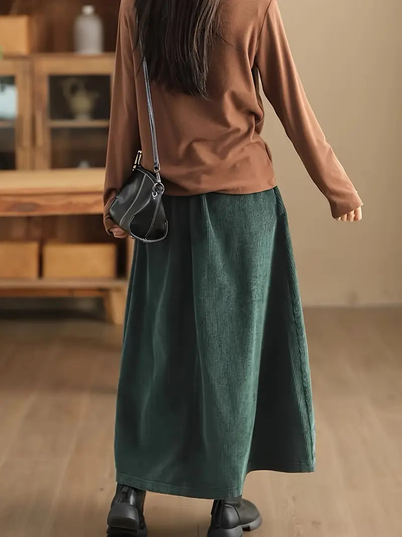 Candice - Cozy Corded Skirt