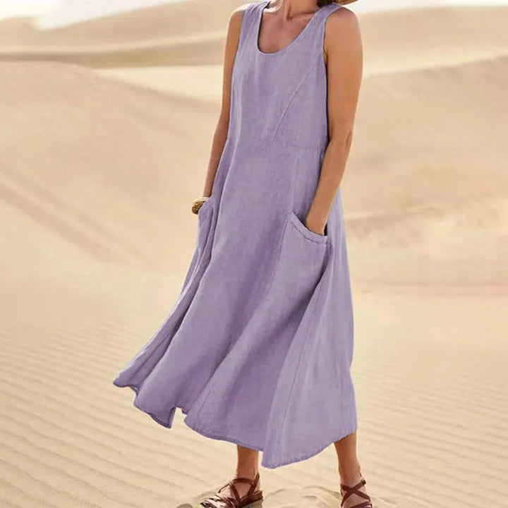 Nicolette - Soft Linen Maxi Dress