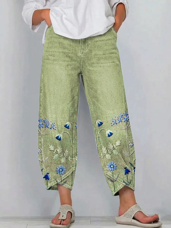 Uriella - Relaxed Embroidered Pants