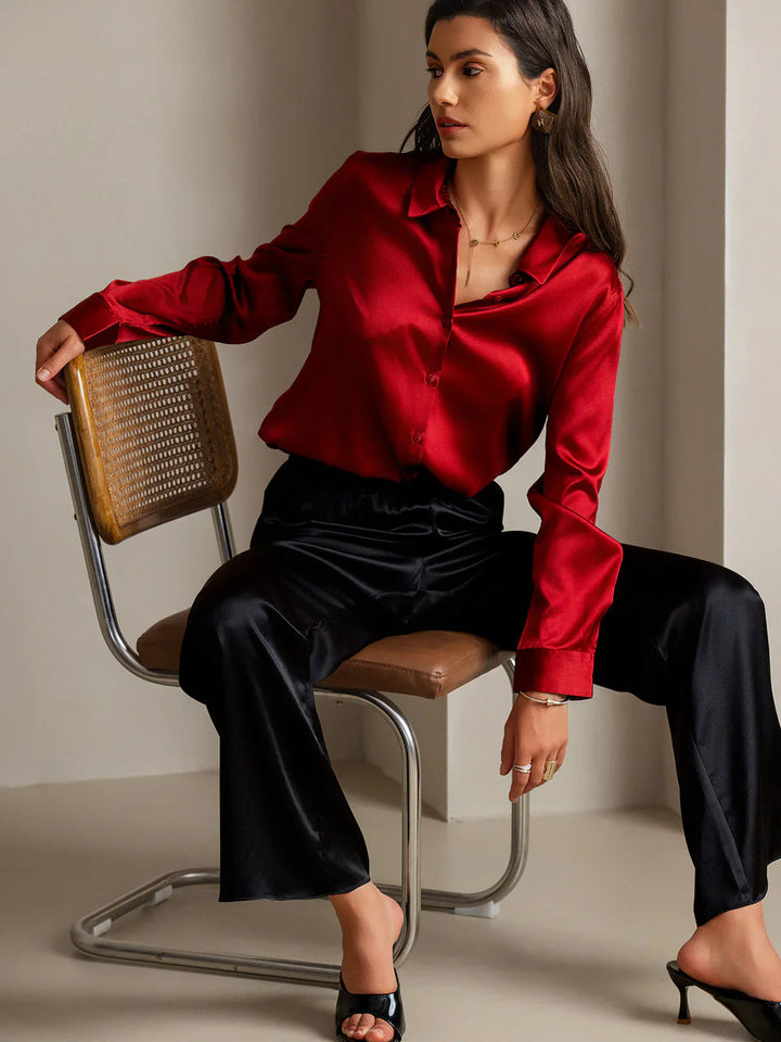 Libby - Soft Satin Blouse