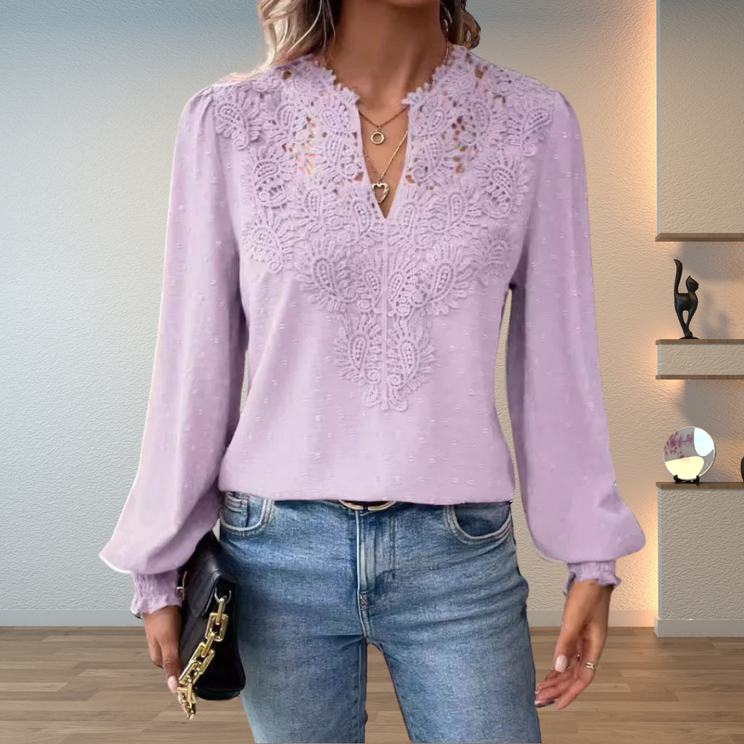 Amy - Elegant Dotted Blouse