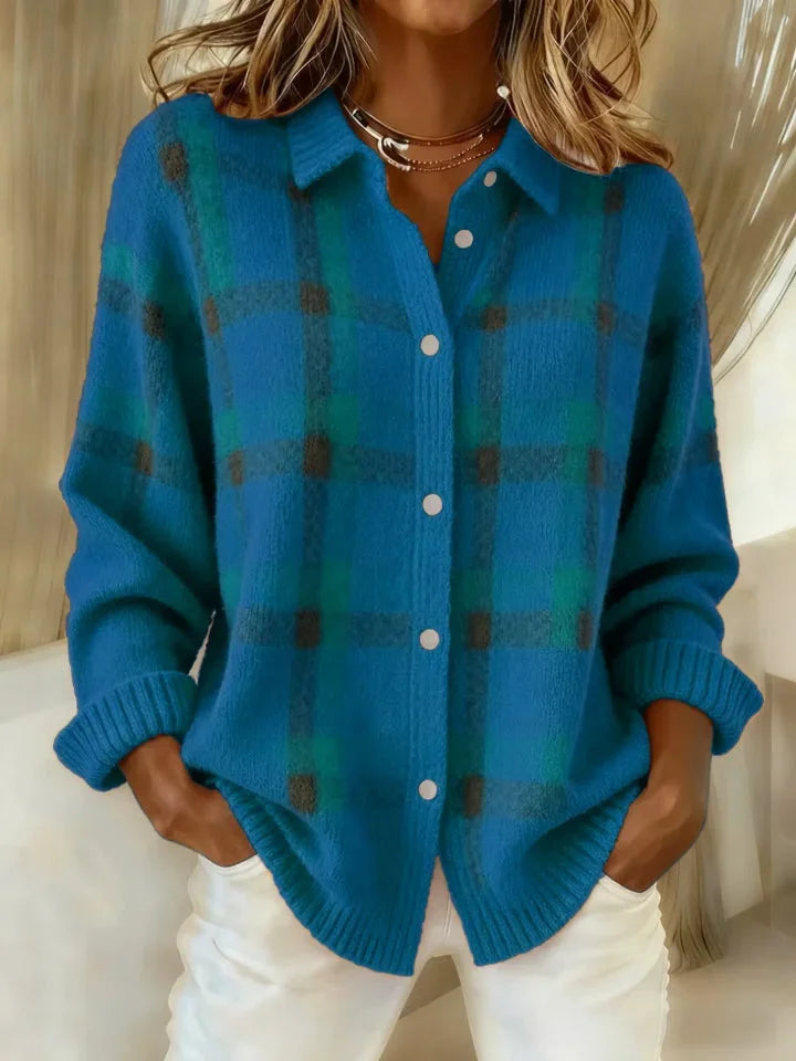 Evie - Cozy Plaid Sweater