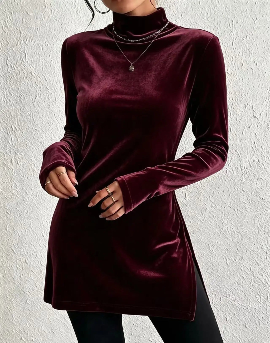 Melanie - Silky Velvet Blouse
