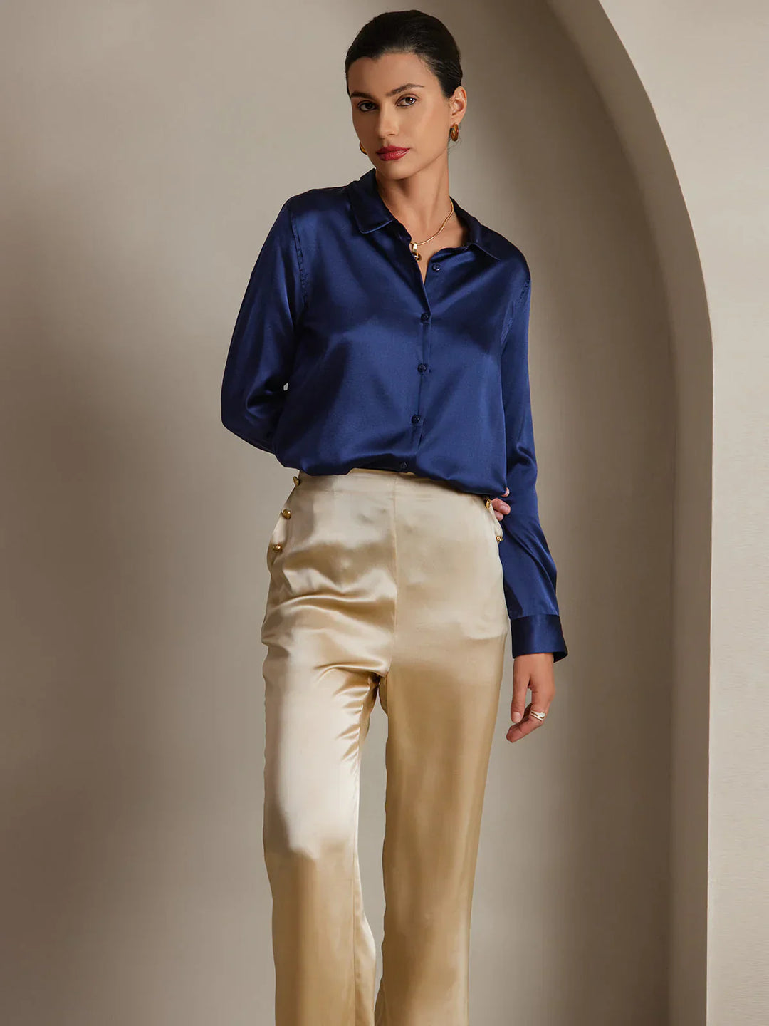 Libby - Soft Satin Blouse