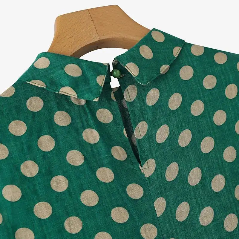 Tina - Airy Polka Blouse