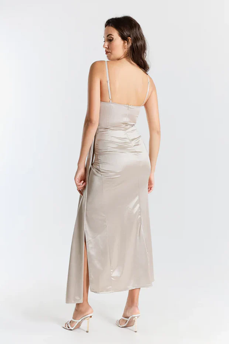 Caroline - Silky Satin Dress