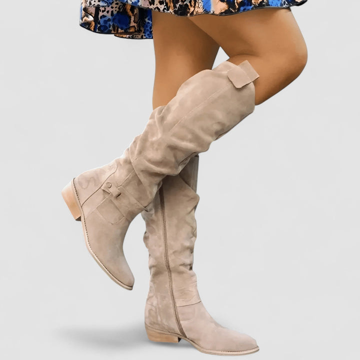 Zinnia - Relaxed Suede Boots