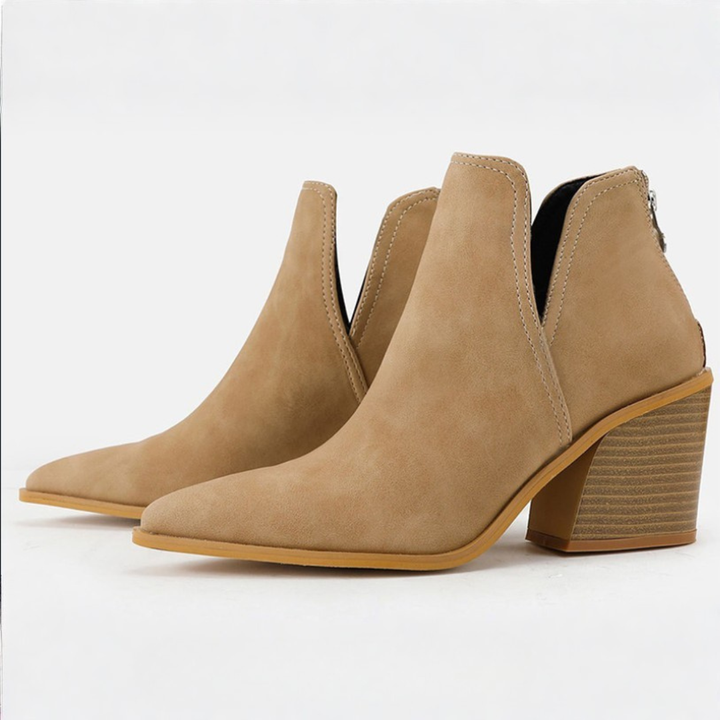 Quiana - Sleek Velvet Ankle Boot