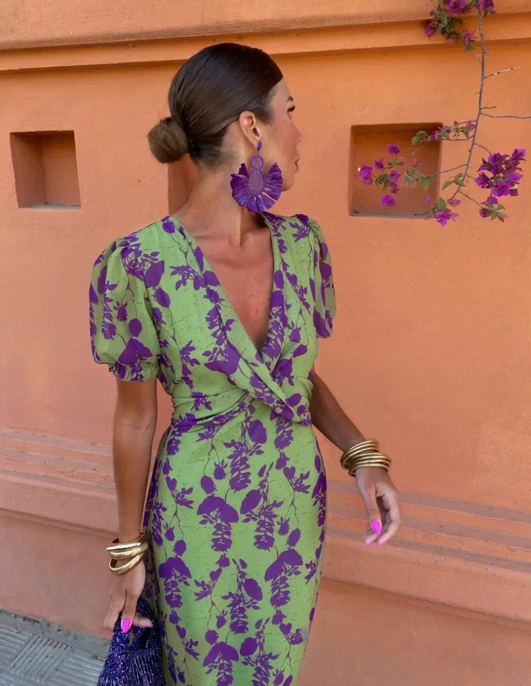 Holly - Silky Floral Dress
