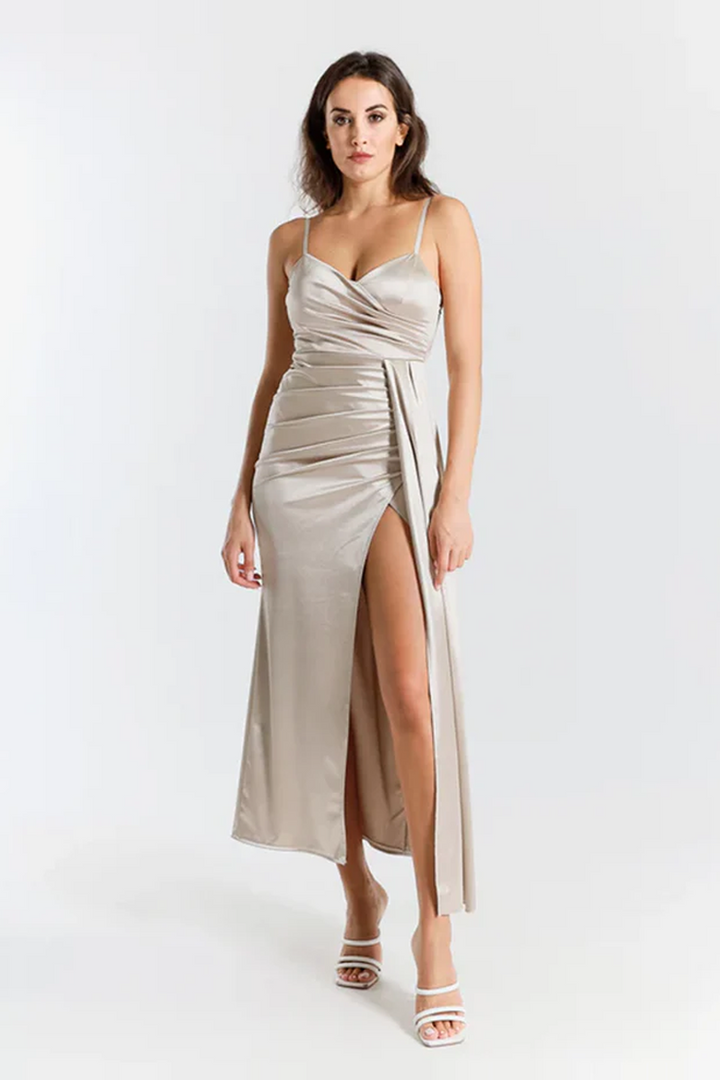 Caroline - Silky Satin Dress
