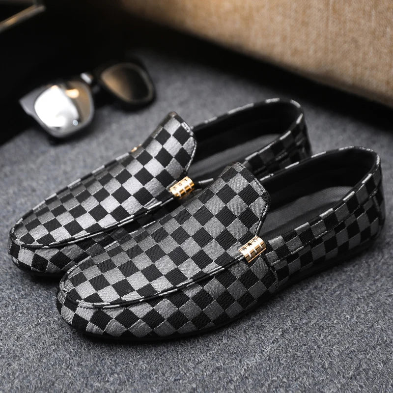 Duston - Refined Checkerboard Loafers