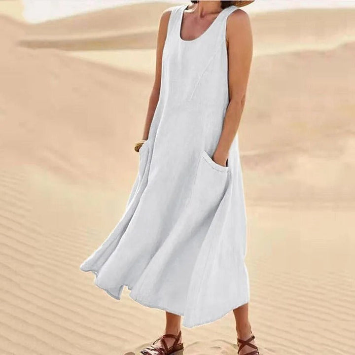 Nicolette - Soft Linen Maxi Dress