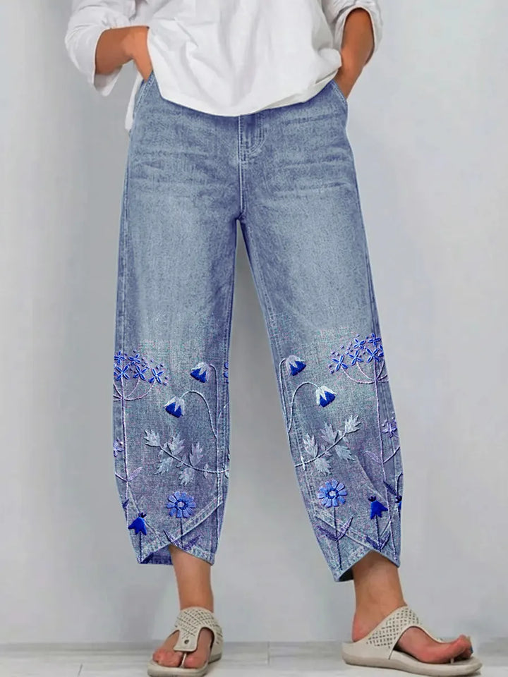 Uriella - Relaxed Embroidered Pants