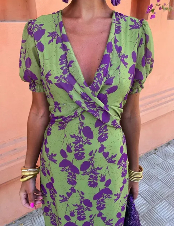 Holly - Silky Floral Dress
