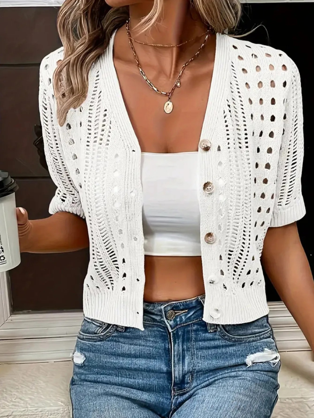 Nevaeh - Airy Knit Cardigan