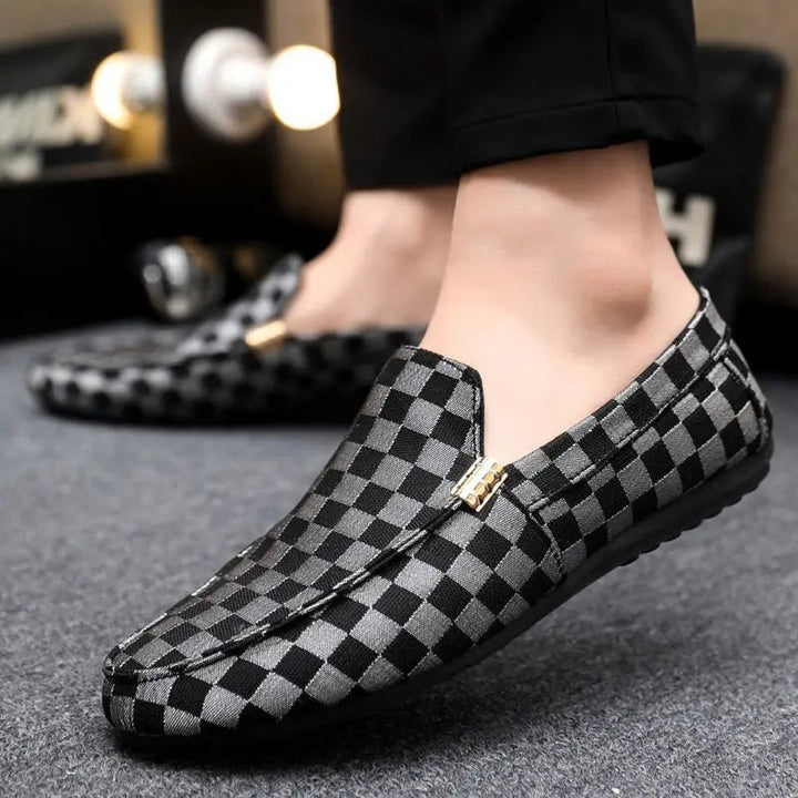 Duston - Refined Checkerboard Loafers