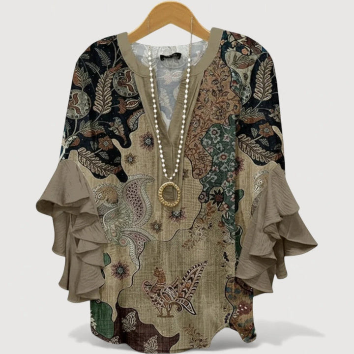 Elsie - Cozy Ruffle Blouse