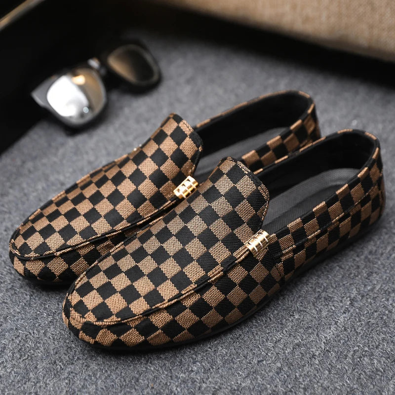 Duston - Refined Checkerboard Loafers