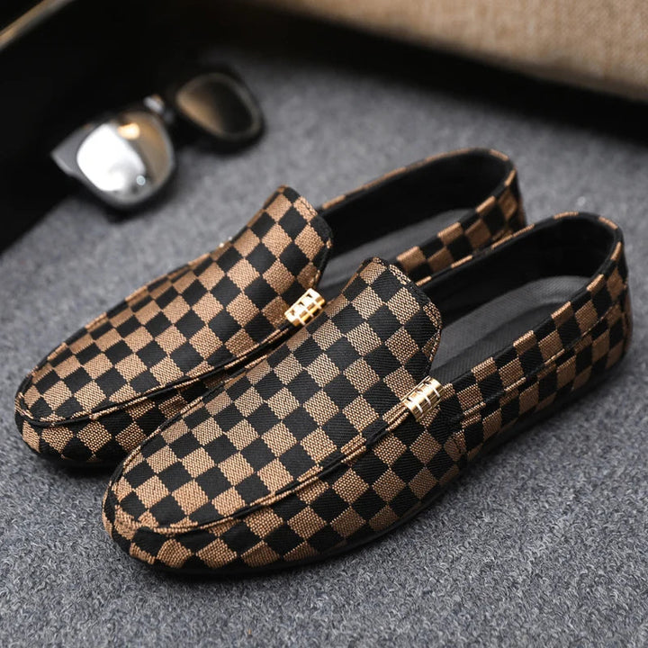 Duston - Refined Checkerboard Loafers