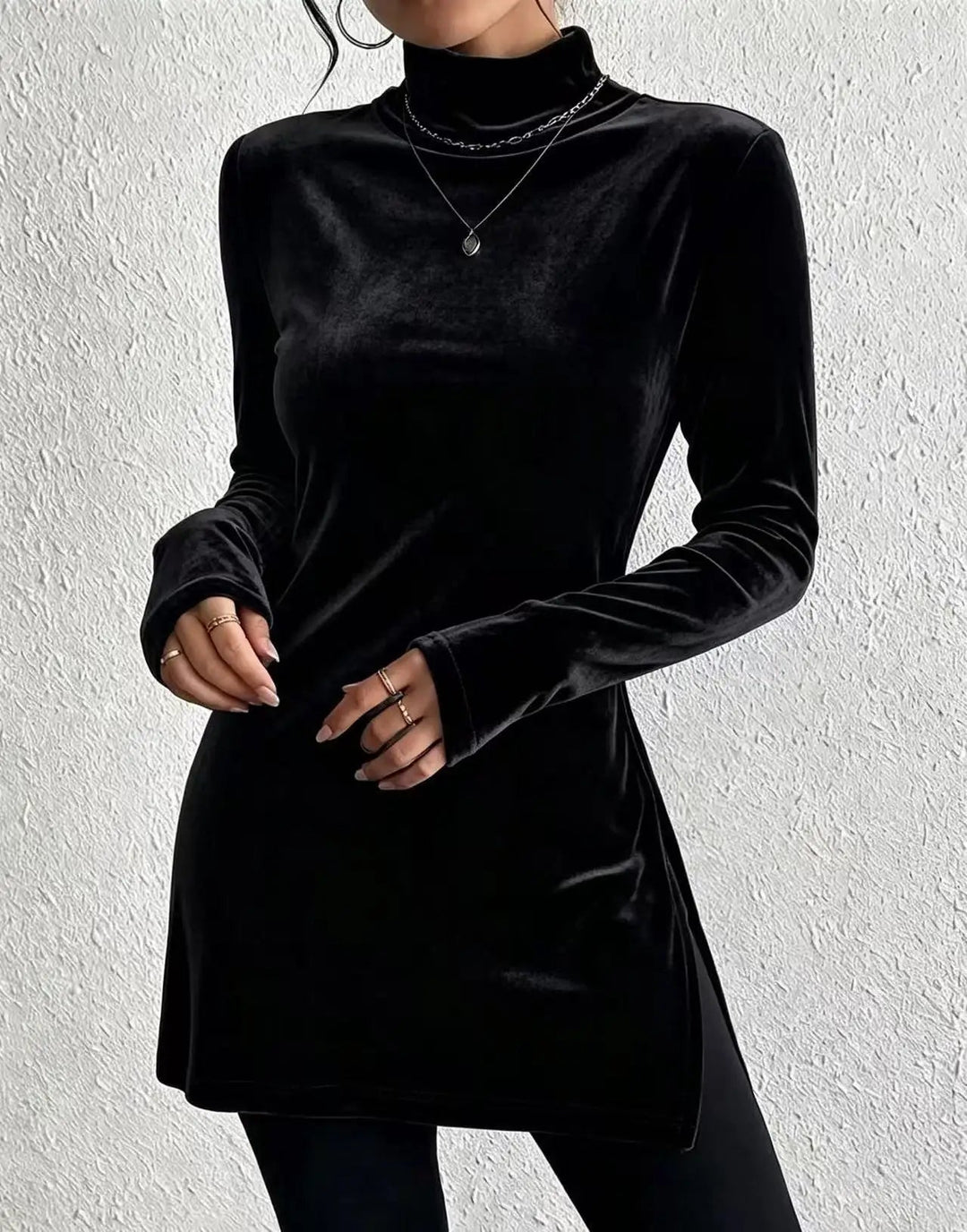 Melanie - Silky Velvet Blouse