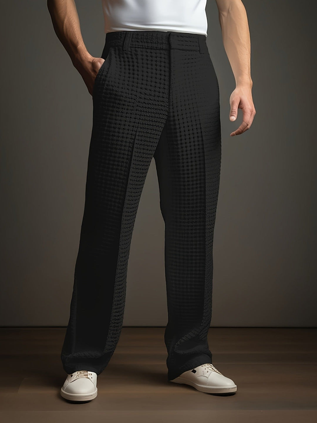 Silas - Textured Relaxed Trousers