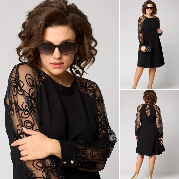 Francine - Elegant Sheer Midi Dress
