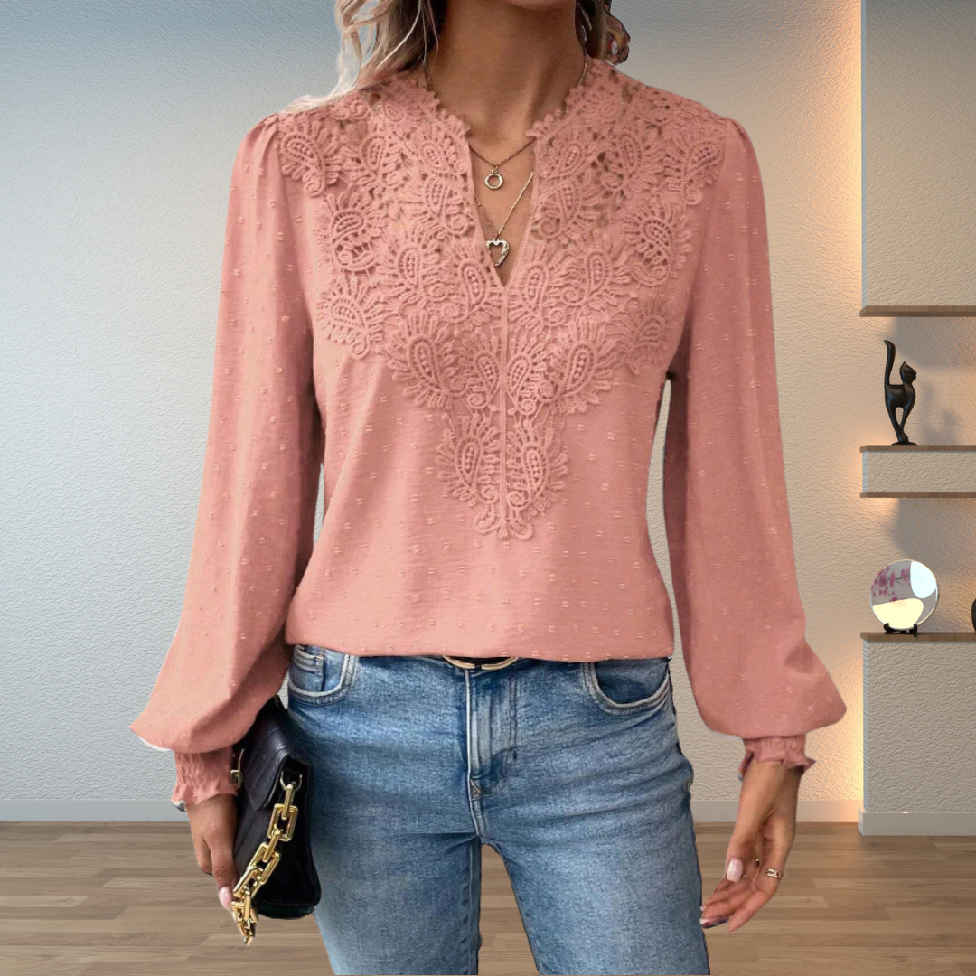 Amy - Elegant Dotted Blouse