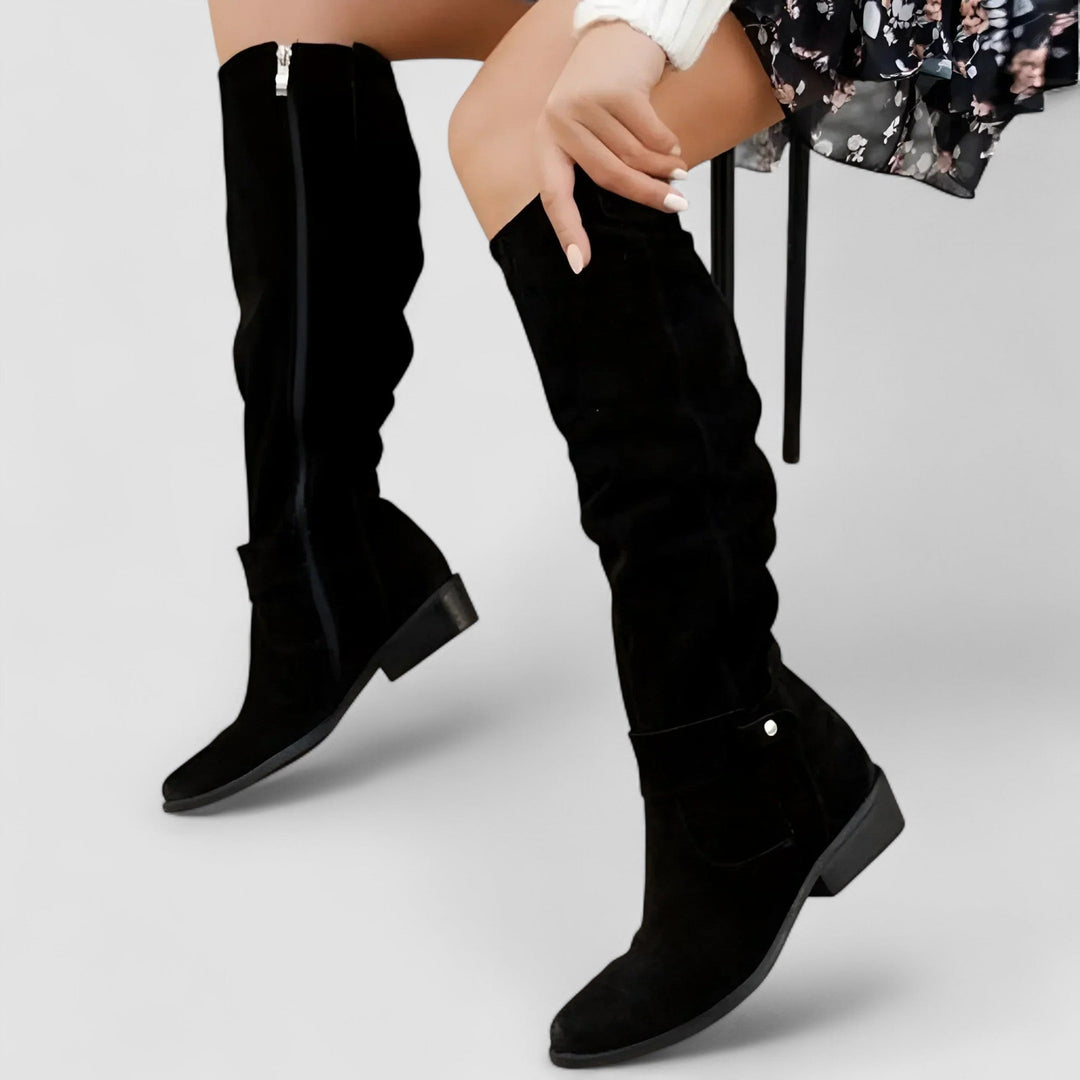 Zinnia - Relaxed Suede Boots