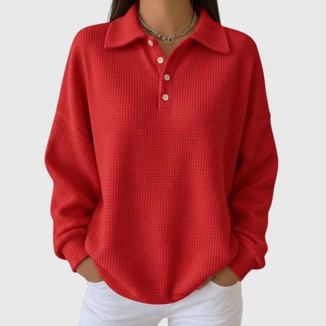 Nives - Cozy Waffle Sweater