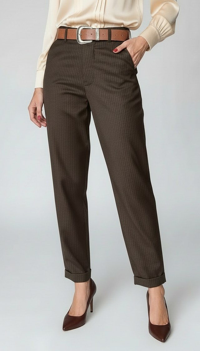 Vanya - Sleek Pinstripe Pants
