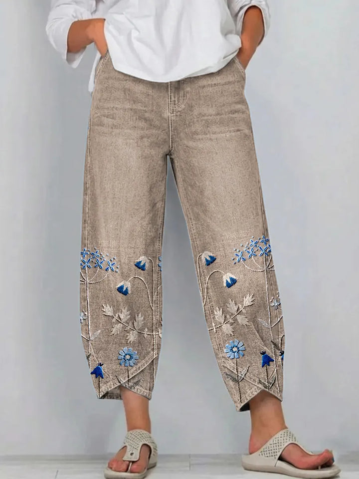 Uriella - Relaxed Embroidered Pants