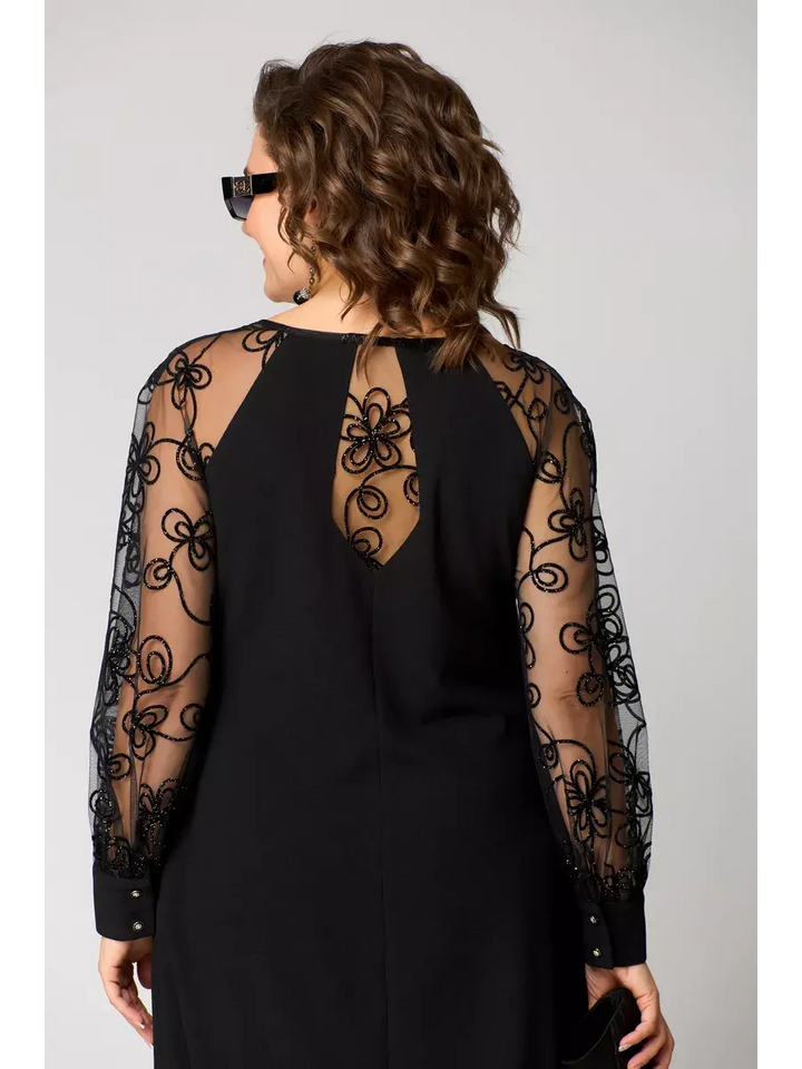 Francine - Elegant Sheer Midi Dress