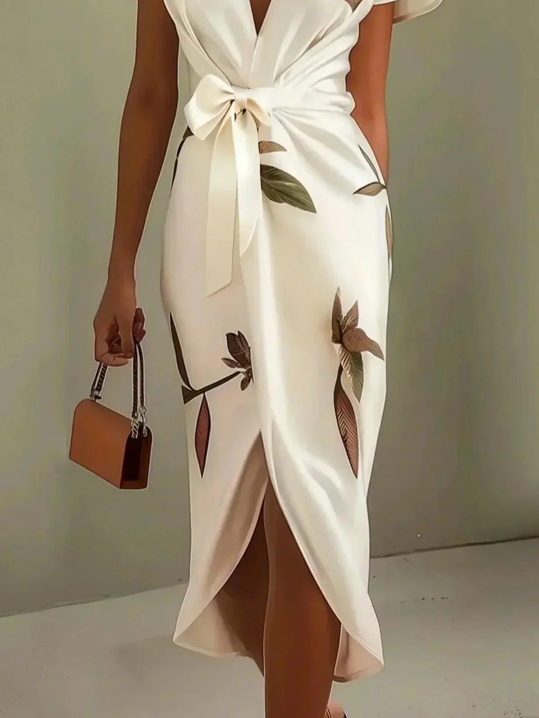Yulia - Silky Wrap Midi Dress