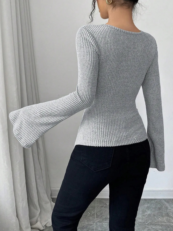 Zaylee - Textured Ribbed Blouse