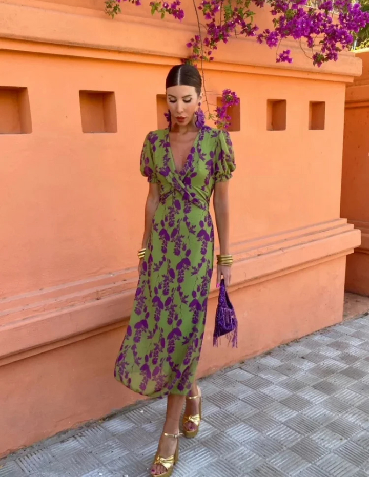 Holly - Silky Floral Dress