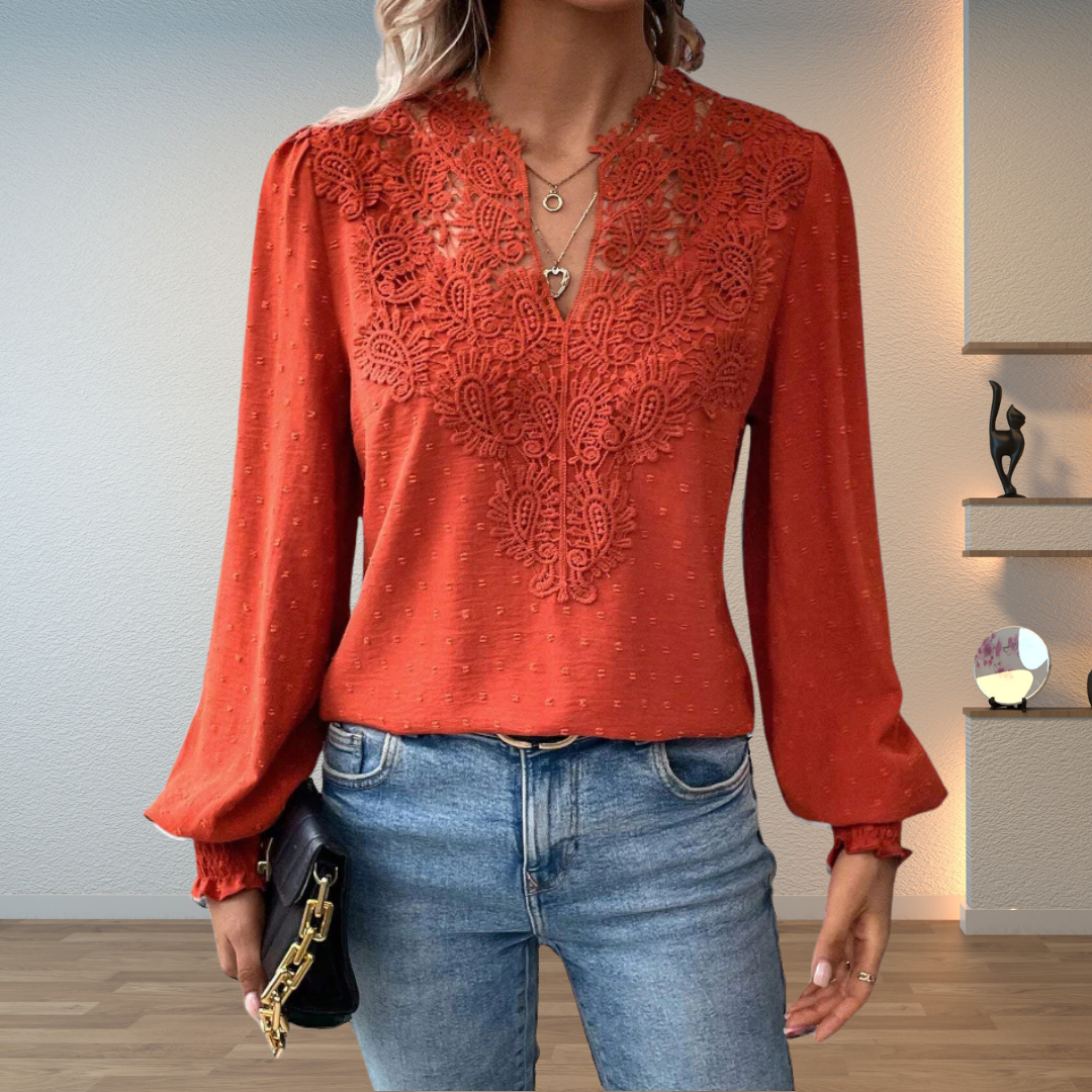 Amy - Elegant Dotted Blouse