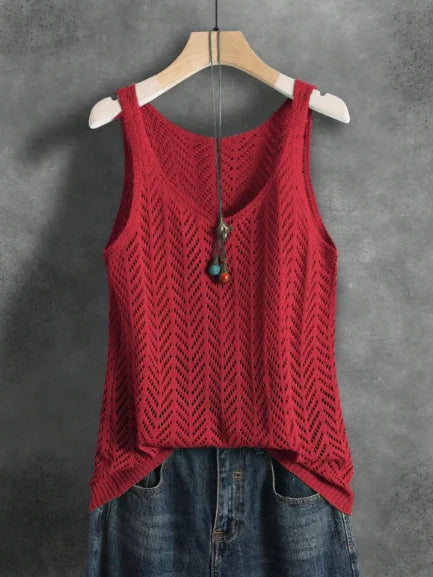 Usha - Breezy Knit Blouse