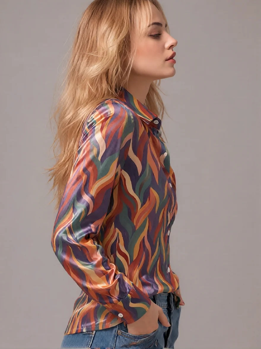 Yara - Sleek Satin Blouse