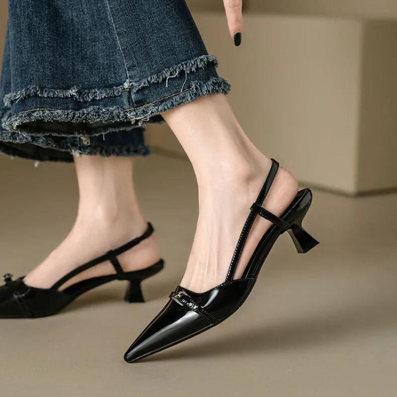 Alba - Sleek Satin Sandals