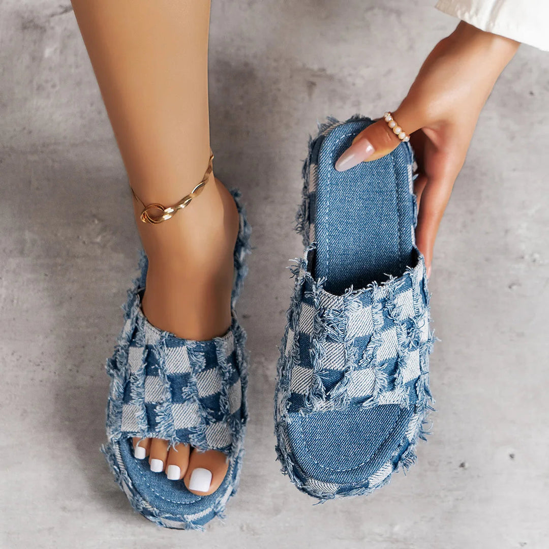 Rhiannon - Cozy Denim Sandal