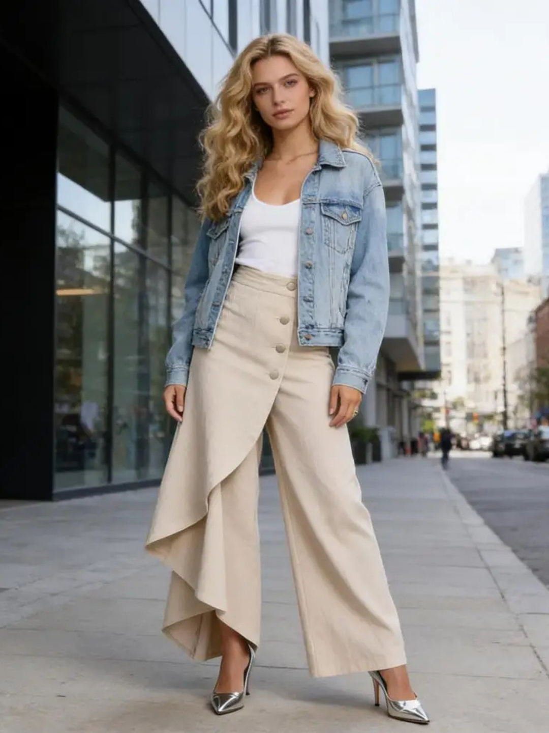 Ulani - Chic Denim Trousers