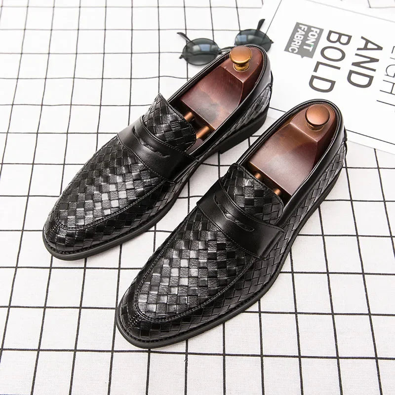 Liam - Sleek Woven Loafers