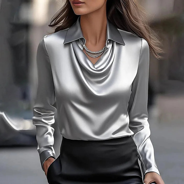 Delaney - Luxurious Satin Blouse