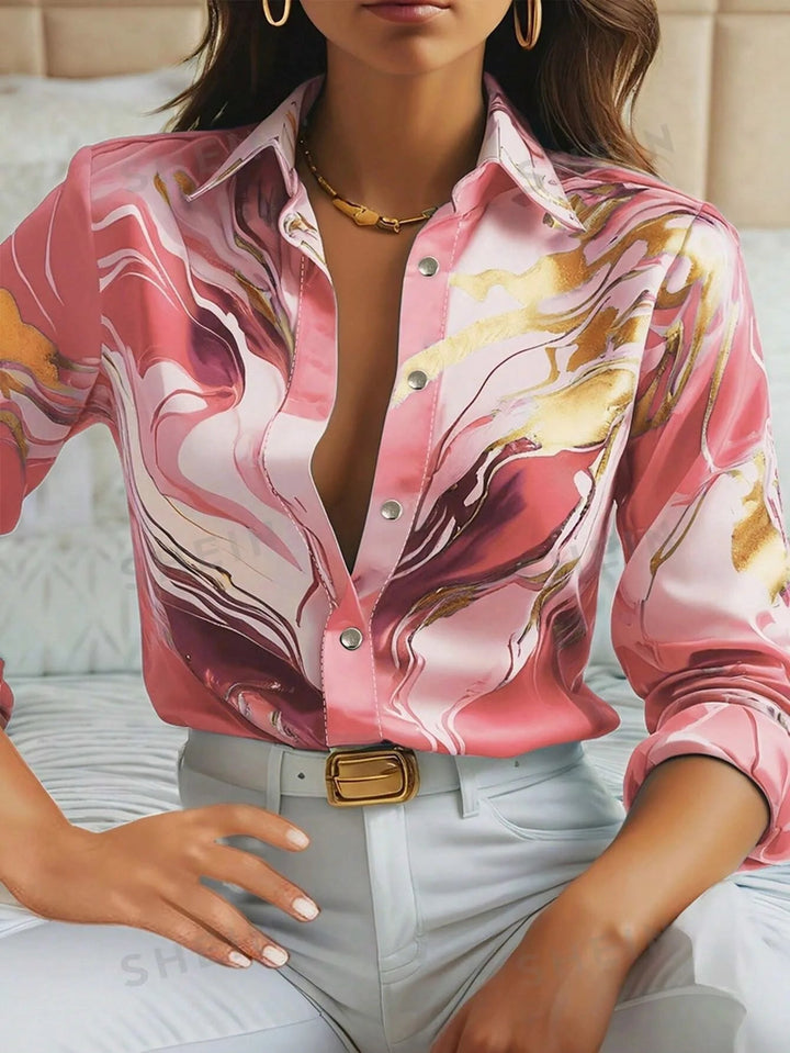 Melody - Glossy Satin Blouse