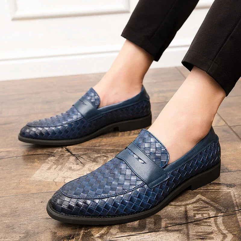 Liam - Sleek Woven Loafers