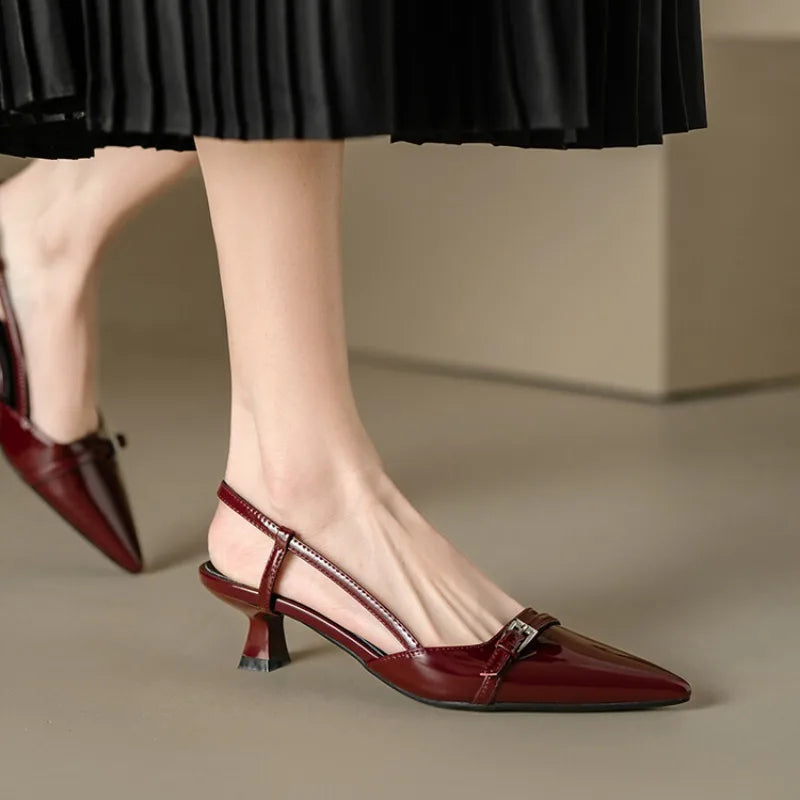 Alba - Sleek Satin Sandals