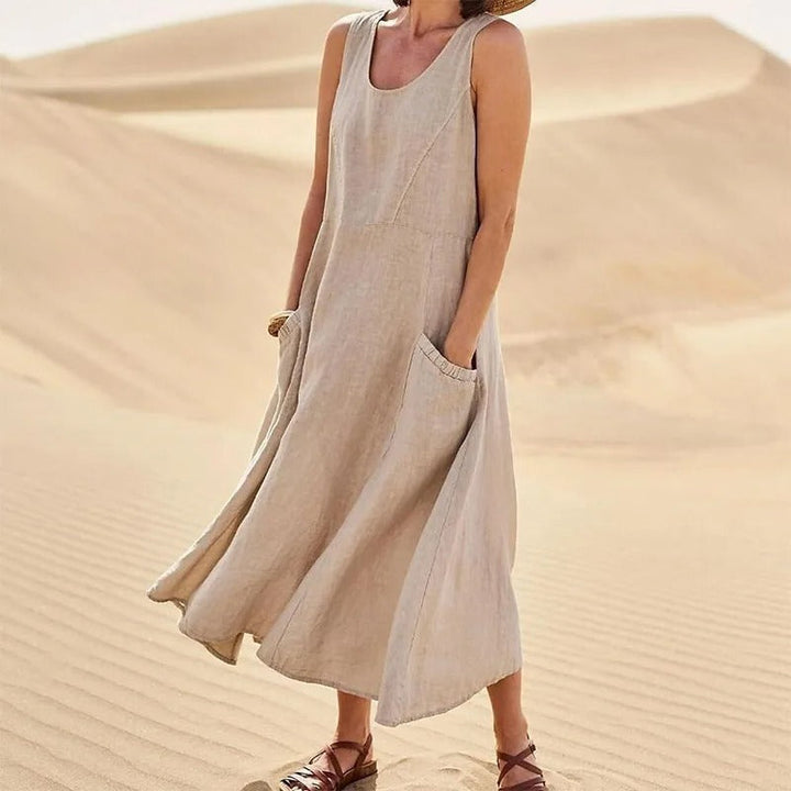 Nicolette - Soft Linen Maxi Dress